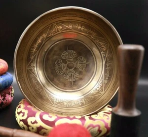 10" Tibetan singing bowl handmade in Nepal, meditation, sound therapy, yoga bowl - Picture 1 of 4