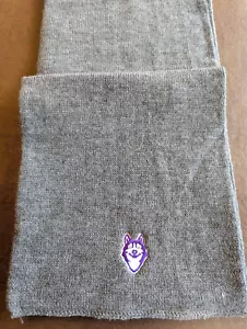 CUTE Scarf Husky Dog Pack Pride Gray Purple Knit 6' Long Scarf Team Spirit FUN! - Picture 1 of 7