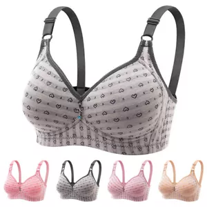 Lady Wireless Push Up Bras Seamless Underwear Gather Padded Breathable Plus Size - Picture 1 of 16