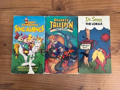 LOT Childrens VHS Tailspin Alvin & The Chipmunks Dr Seuss FULLY TESTED - Image 1 of 4