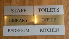 Room Door Sign House Plaque Bedroom Kitchen Bathroom Office Study Toilets Custom