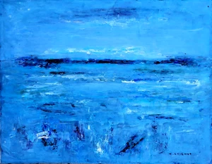 STUNNING PAINTING SIGNED H COIGNET SEASCAPE - Picture 1 of 4