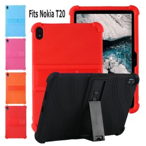For Nokia T20 10.4" 2021 Tablet Kids Shockproof Soft Silicone Stand Case Cover - Picture 1 of 26