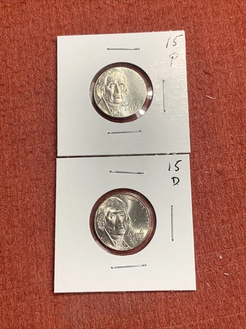 2015 P & D JEFFERSON NICKELS FROM NEW BANK ROLLS (FREE SHIPPING) Cover