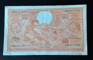 Belgique - Joli Billet de 100 Francs/20 Belgas  Orange du  04-11-1944 VL  (1) - Picture 1 of 2