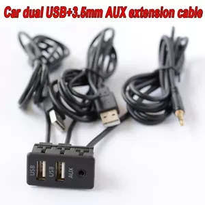 Car  for DASH Panel Flush Mount Dual USB 3.0 Male To Female Extension Cable - Picture 1 of 8