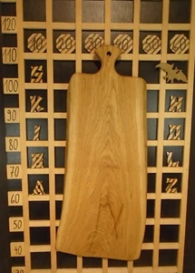  S6 Schneidebrett Küchenbrett Servierbrett handgefertigt Holz Eiche geölt massiv - Bild 1 von 2