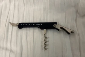 Lost Horizons Multi Tool w/ Cork Screw, Bottle Opener & Knife - Black - Picture 1 of 6
