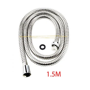 1.5M Chrome silver shower shower / FLEXIBLE BATHROOM PIPE Stainless / 4.9 FEET - Picture 1 of 1