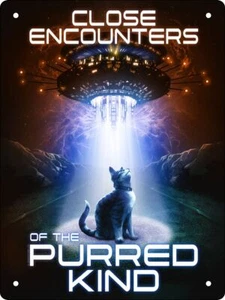 Close Encounters of the Purred Kind Mini Tin Sign - Picture 1 of 1