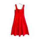 Nanette Lepore red lace fit and flare dress, size 8