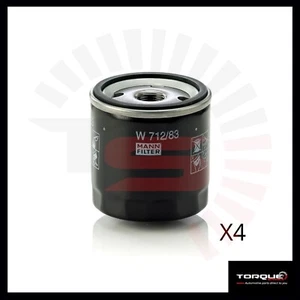 Mann Filter Oil Filter W 712/83 (Pack Of 4) Suits Toyota Hilux KUN26R KUN16R - Picture 1 of 1