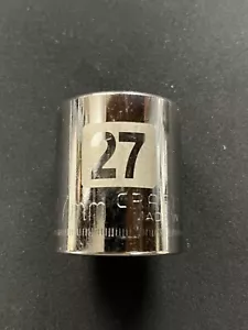 Craftsman EASY READ 1/2 Drive 27mm 12 Point Shallow Socket 34081 Inverted G2D - Picture 1 of 5