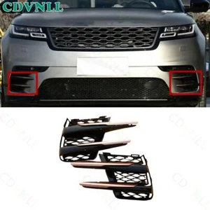 For Range Rover Velar 2018-2024 Bright Black Front Fog Light Lamp Bumper Cover - Picture 1 of 9