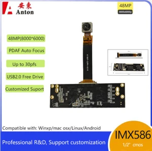 Modulo fotocamera USB 48MP IMX586 cmos PDAF AF messa a fuoco automatica UVC webcam 6000p cavo FPC - Foto 1 di 9