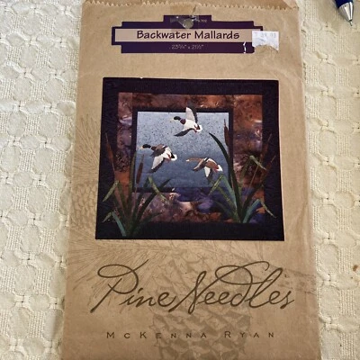 Backwater Mallards Quilted Wallhanging Pattern by Pine Needles Vintage 1995 - Image 1 of 4