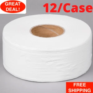 2-lagige Jumbo Toilettenpapierrolle mit 9 Durchmessern weiß groß Hausmeister 12 Kisten - Bild 1 von 12