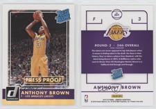2015-16 Panini Donruss Rated Press Proof Gold /10 Anthony Brown #201 Rookie RC