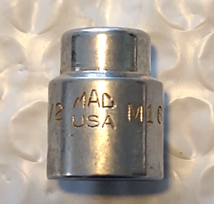 MAC TOOLS M162, 1/4" DRIVE, 1/2" SOCKET, SHALLOW, 12 POINT. - Picture 1 of 8