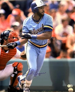 Milw Brewers 1982 AL Champion CECIL COOPER Signed 16x20 Photo #6 AUTO - BAS - Picture 1 of 1