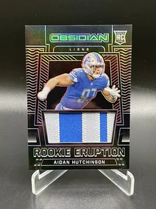 2022 Obsidian - Aidan Hutchinson - Rookie Eruption Patch RC #d/10 - Lions - Picture 1 of 4