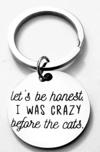 Llavero I Was Crazy Before Cats - Imagen 1 de 2