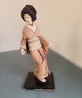 Rare Vintage Japanese Geisha Doll With Stand Handmade 15" Beautifully Done