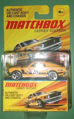 2010 RARE MATCHBOX LESNEY LIMITED EDITION '70 Ford Mustang Boss 302 YELLOW MISP - Image 1 of 3