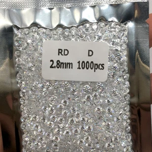 Piedra preciosa de circonita cúbica suelta blanca AAAAA tamaño cuerpo a cuerpo pequeño hágalo usted mismo para joyería - Imagen 1 de 27