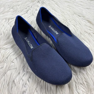 Mocasines planos de punto Rothy's para mujer 8 azul marino sostenible Preppy básicos - Imagen 1 de 7