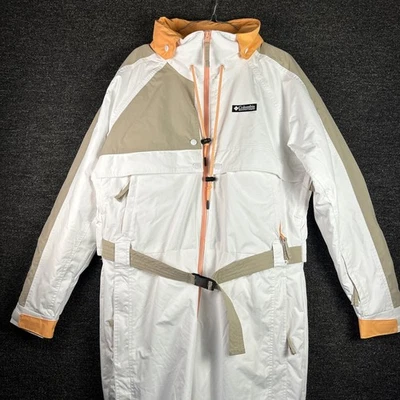 Nuevo Columbia Traje de Esquí Una Pieza Traje de Nieve Babero Mono Snowboard Para Mujer’s XL Blanco Foto 1 de 4