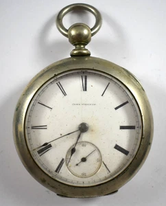 Reloj Bolsillo De Colección Iowa Watch Co Conquiror Años 18 KW/KS OF con Estuche Dueber Lote.qa - Imagen 1 de 9