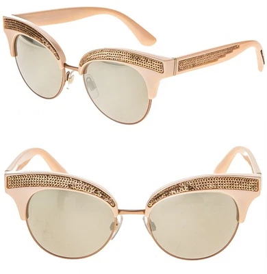 Gafas de sol Dolce & Gabbana DG6109 6109 lentejuelas nude oro rosa espejado ojo de gato Foto 1 de 4