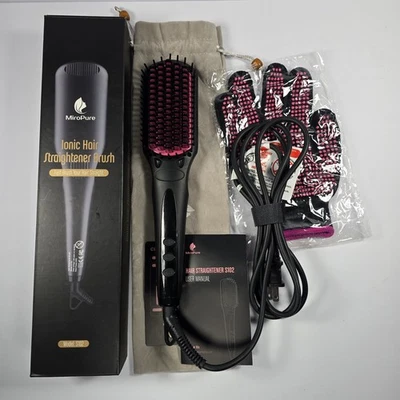 MiroPure S102 Ionic Hair Straightener Brush Electric All Hair Types 16 Settings - Image 1 of 3