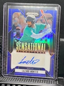Lazaro Montes 2025 Prizm - Sensational Signature / Auto - Blue #16/49 Mariners - Picture 1 of 2