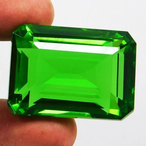 Piedras preciosas naturales certificadas 127,50 quilates granate tsavorita verde corte esmeralda - Imagen 1 de 9