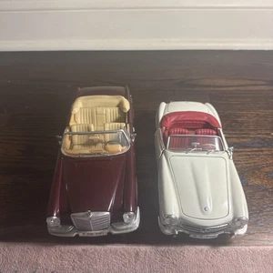 Mercedes 1966 280SE & 1955 190SL Convertibles - Vintage Models Die Cast 1/18 - Picture 1 of 7