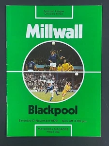 1979/80 MILLWALL V BLACKPOOL 17-11-1979 DIVISIONE 3 - Foto 1 di 1