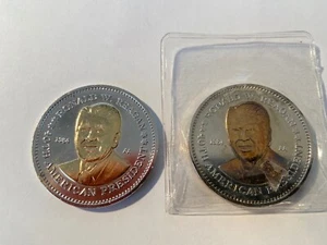 RONALD REAGAN 1984 40. PRÄSIDENT GEDENKMÜNZE DOUBLE EAGLE ZWEI STÜCK - Bild 1 von 2