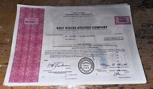 Gulf States Utilities Company Aktienzertifikat - Bild 1 von 2
