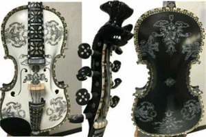 Deluxe ausgefallene norwegische Geige 4/4 Violine 4*4 Saiten Beruf Konzert #10263 - Bild 1 von 11