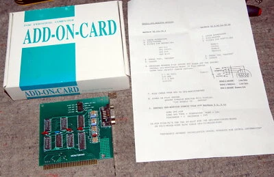 1100CX ISA 8-bit UPS MONITORING ADD-ON VINTAGE CARD NOVELL NEW UNUSED COMPLETE - Image 1 of 4