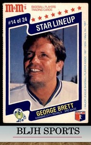 1987 M&M's Star Lineup #14 George Brett  Kansas City Royals