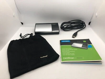DYMO CardScan 62 Personal Business Card Scanner Black and Silver Cords Software - Image 1 of 4
