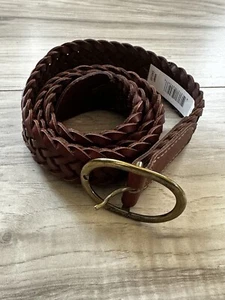 Eddie Bauer Women’s Braided Belt Sz Medium Tan *New* - Picture 1 of 3