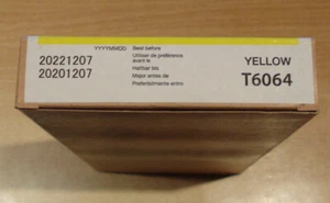 GENUINE EPSON T6064 Yellow cartridge ORIGINAL 4800 4880 ink dated 2022 unopened - Picture 1 of 3