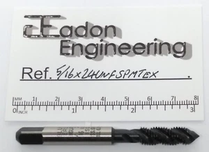 5/16" x 24TPI UNF (Unified National Fine) Spiral Machine Tap, HSS. By top brands - Picture 1 of 10