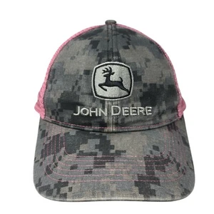 John Deere Snapback Trucker Hat Camouflage OS Adjustable Embroidered Mesh Back - Picture 1 of 8