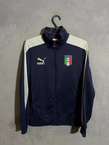 Italy Team Training Football Soccer Jacket With Zipped Blue Puma Men Size S - Picture 1 of 8