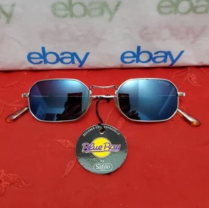 ✅️⭐ Blue Bay By Safilo CAYO GRANDE/S LQ6 Silver 45□20 140 Sunglasses /Rare & Vtg - Picture 1 of 24